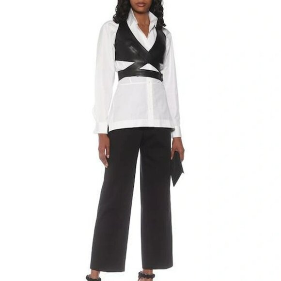 ALAIA Edition 1984 Wrap Black Leather Bustier Top - Picture 5 of 15